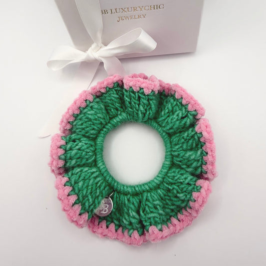 WASSERMELONEN SCRUNCHIE - Kuscheliges Haargummi